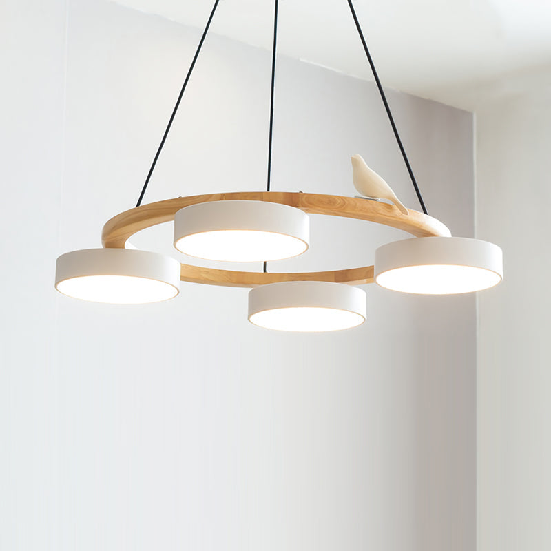 Lustre Bois Oiseau Rond – Design Naturel Scandinave, Sienna