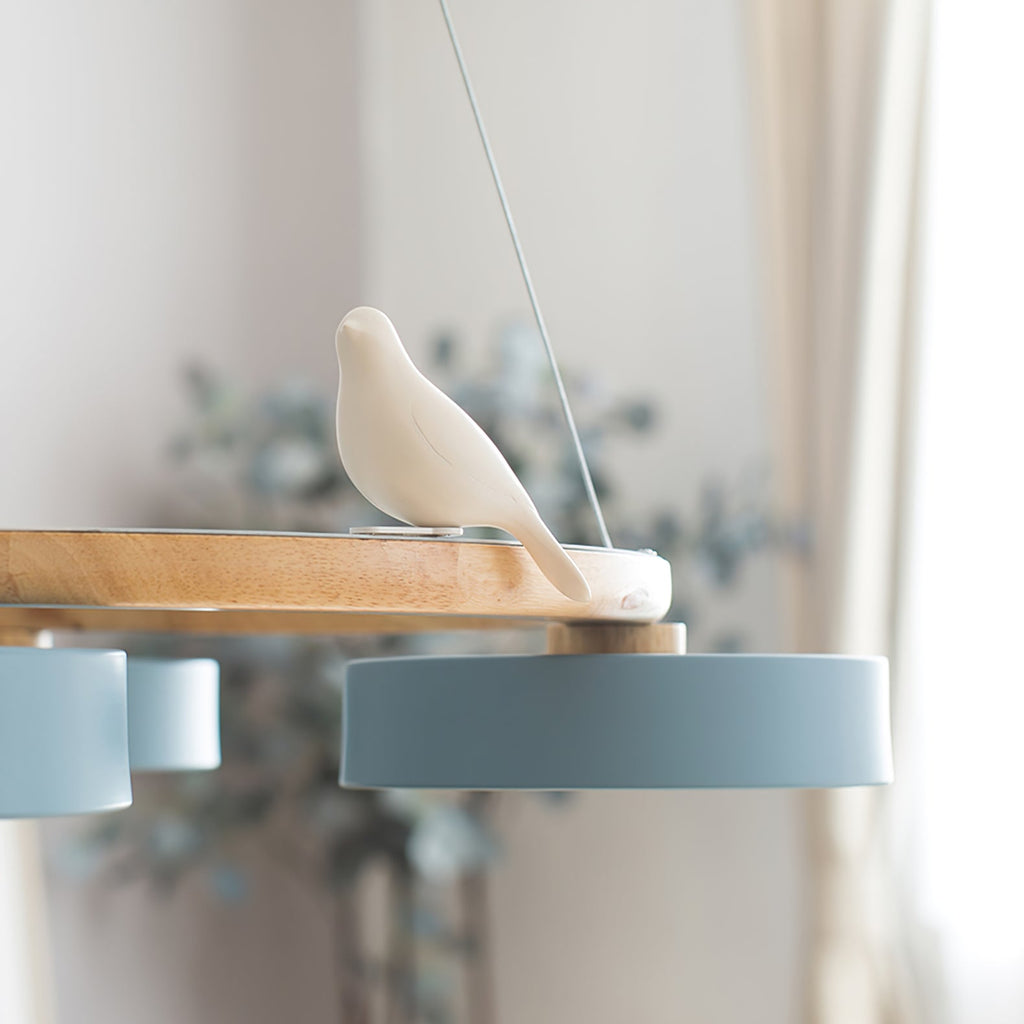 Lustre Bois Oiseau Rond – Design Naturel Scandinave, Sienna