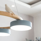 Lustre Bois Oiseau Rond – Design Naturel Scandinave, Sienna
