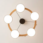 Lustre Bois Oiseau Rond – Design Naturel Scandinave, Sienna
