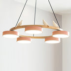 Lustre Bois Oiseau Rond – Design Naturel Scandinave, Sienna