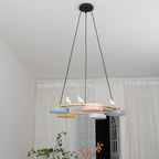 Lustre Bois Oiseau Rond – Design Naturel Scandinave, Sienna