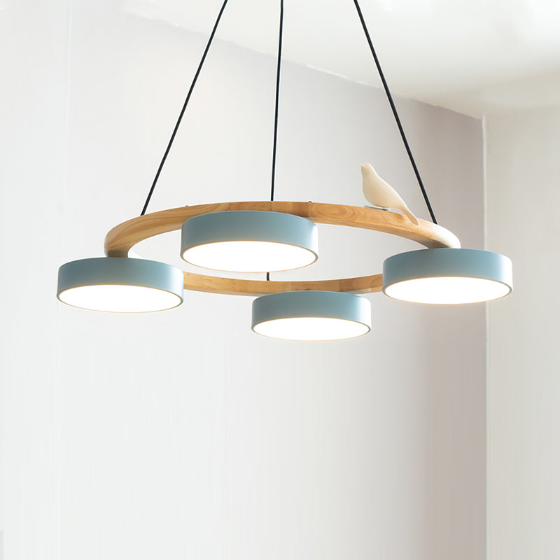 Lustre Bois Oiseau Rond – Design Naturel Scandinave, Sienna
