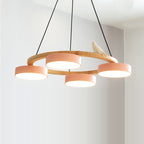 Lustre Bois Oiseau Rond – Design Naturel Scandinave, Sienna