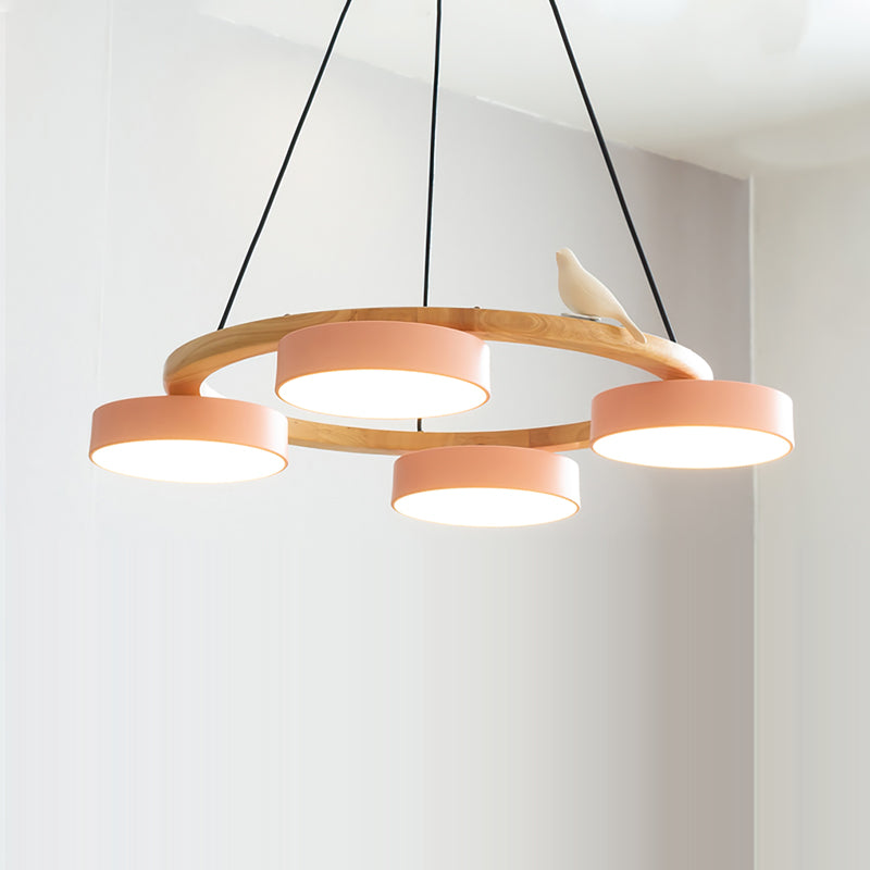 Lustre Bois Oiseau Rond – Design Naturel Scandinave, Sienna