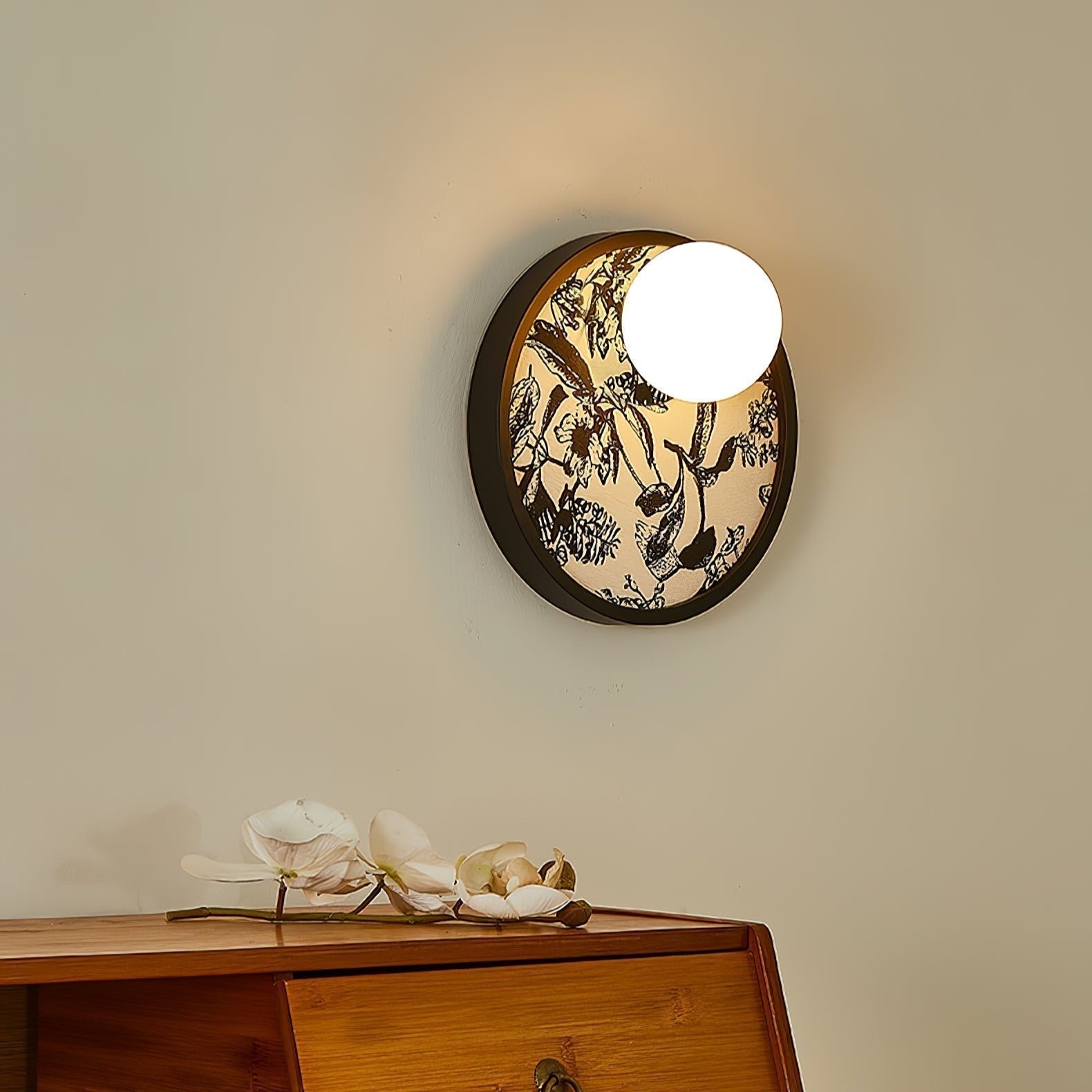 Applique Murale Disque Toile Art Nordique