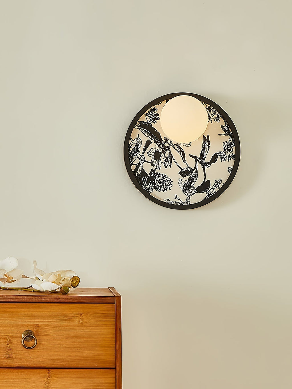 Applique Murale Disque Toile Art Nordique