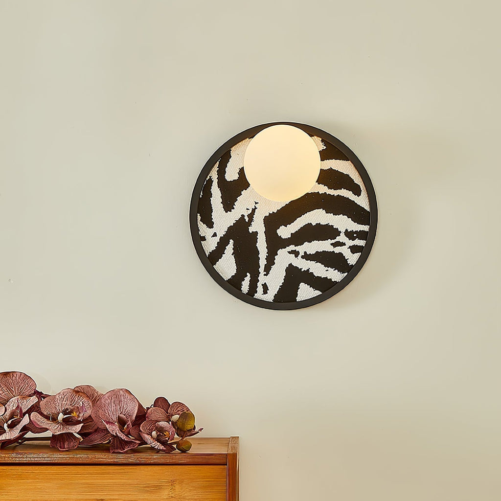Applique Murale Disque Toile Art Nordique