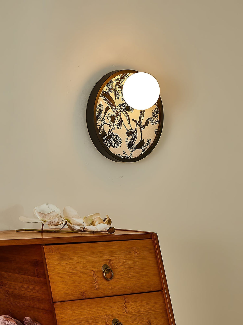 Applique Murale Disque Toile Art Nordique
