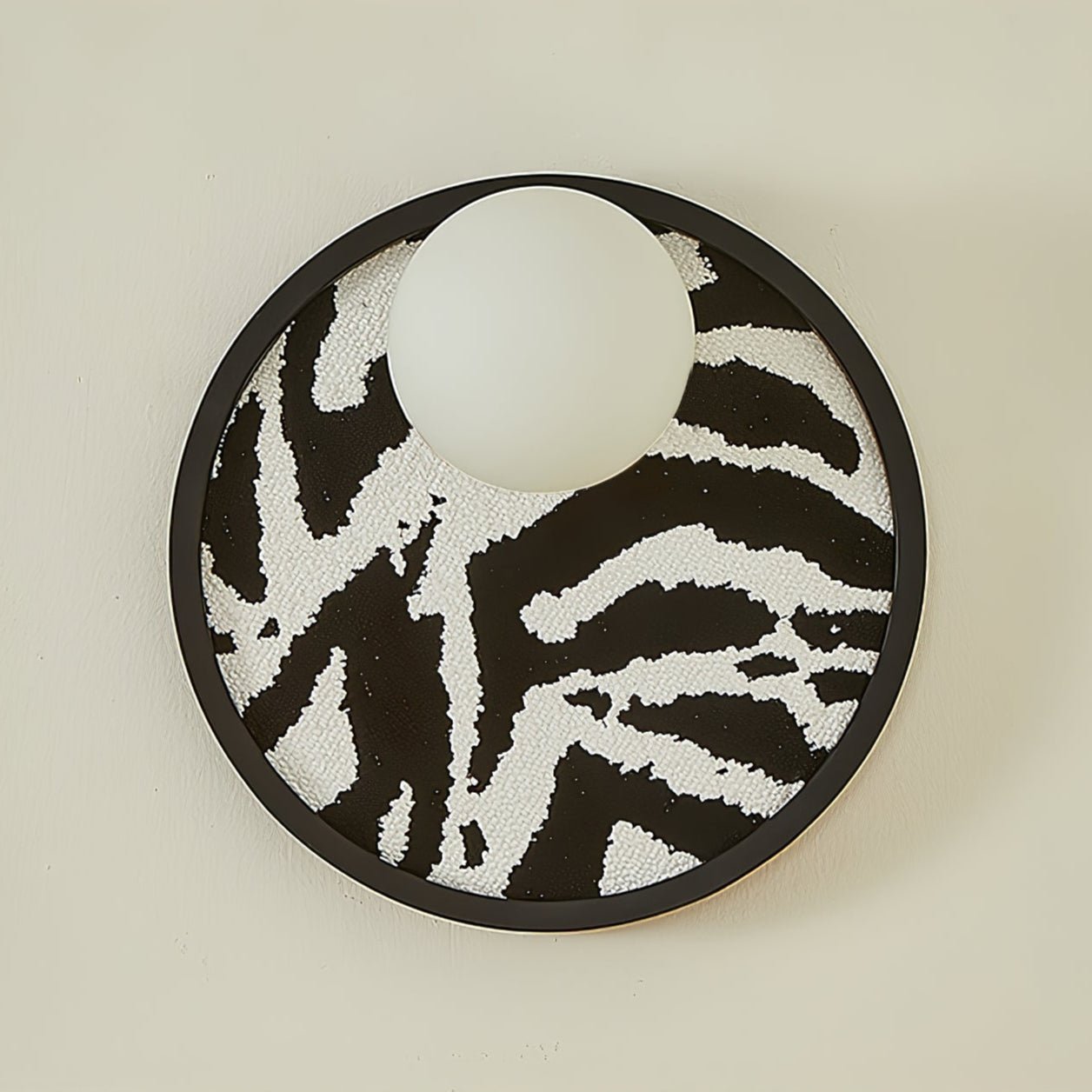 Applique Murale Disque Toile Art Nordique