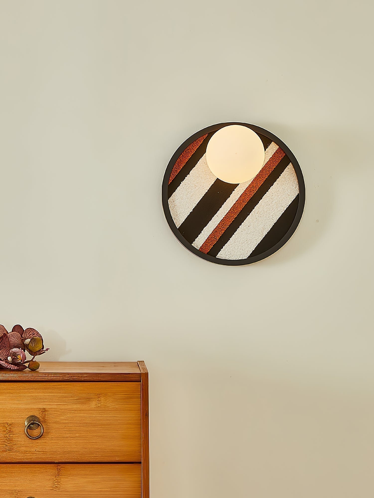 Applique Murale Disque Toile Art Nordique