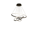 Suspension LED anneaux ajustables design moderne.