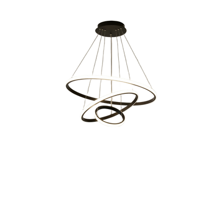 Suspension LED anneaux ajustables design moderne.