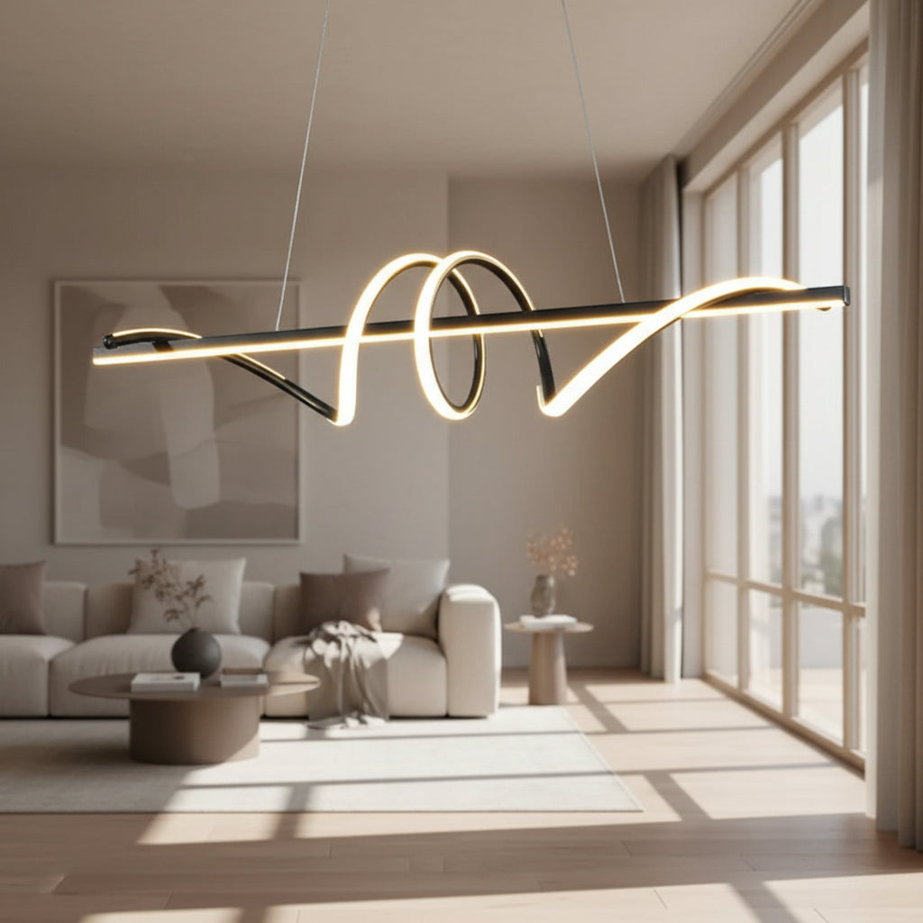 Lustre aluminium sculptural ideal salon contemporain.