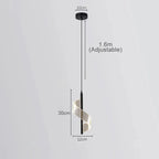 Suspension LED avec effet torsion lumineux contemporain.