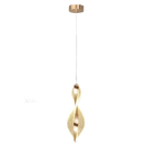 Suspension LED forme spirale translucide pour interieur moderne.