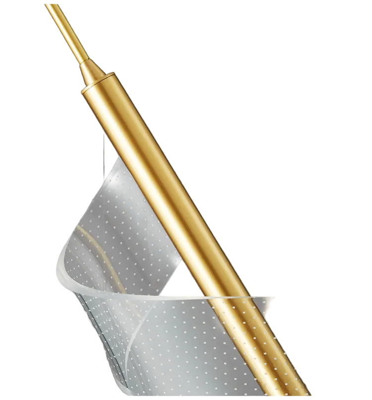 Suspension LED spirale idéale pour salon contemporain.