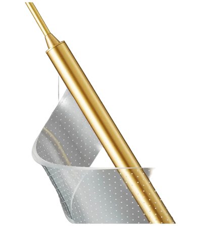 Suspension LED spirale idéale pour salon contemporain.