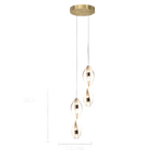 Suspension torsade en acrylique cristal offrant une lumiere elegante.