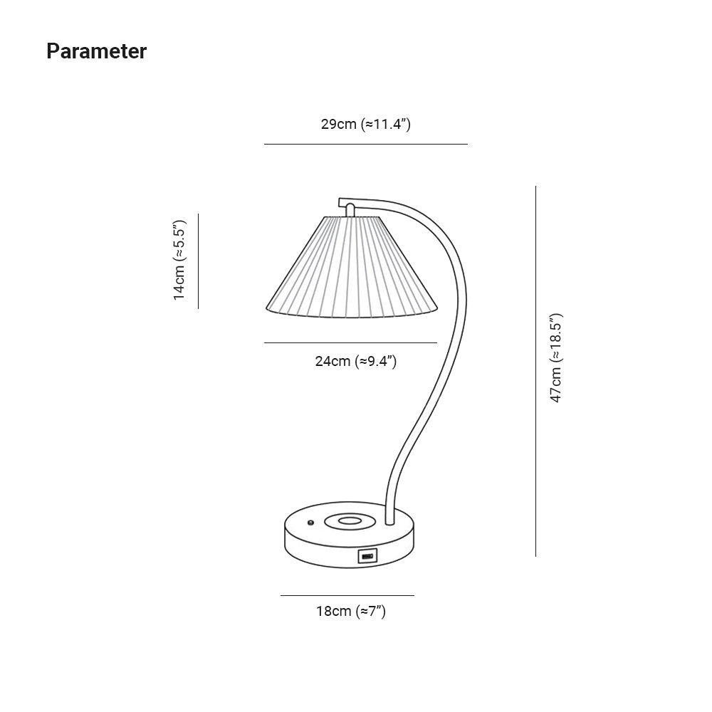 Lampe de Table Plissé Nordique