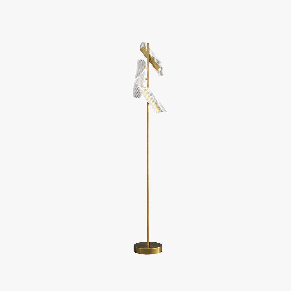 Lampadaire Vague Or & Blanc