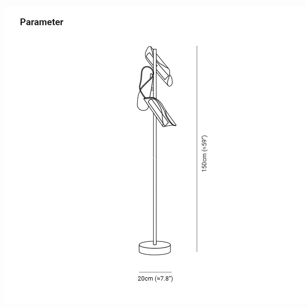 Lampadaire Vague Or & Blanc