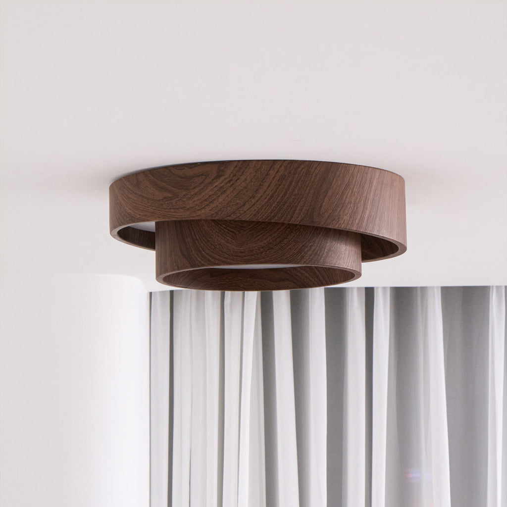 Plafonnier LED Bois Noyer