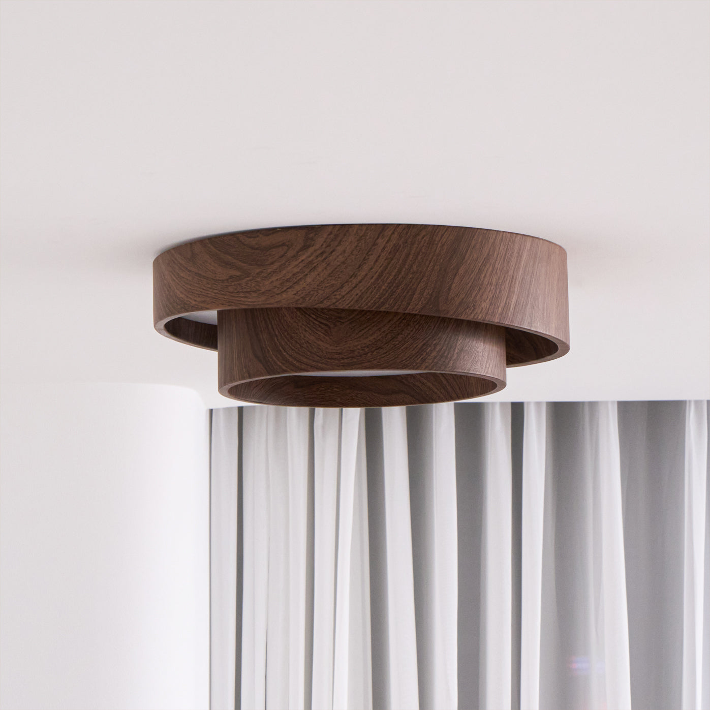 Plafonnier LED Bois Noyer
