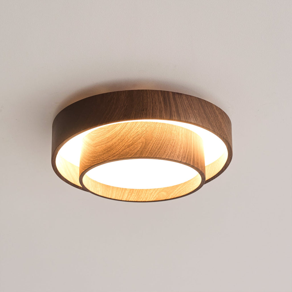 Plafonnier LED Bois Noyer