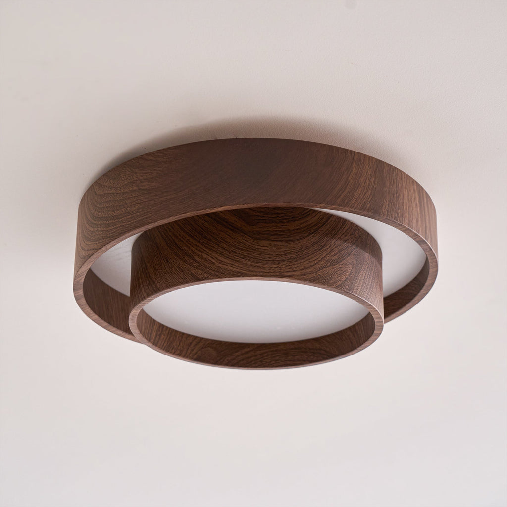 Plafonnier LED Bois Noyer