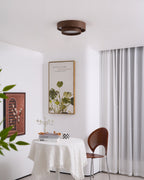 Plafonnier LED Bois Noyer