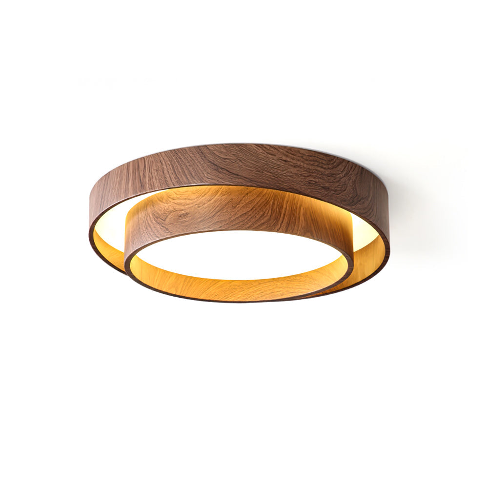 Plafonnier LED Bois Noyer