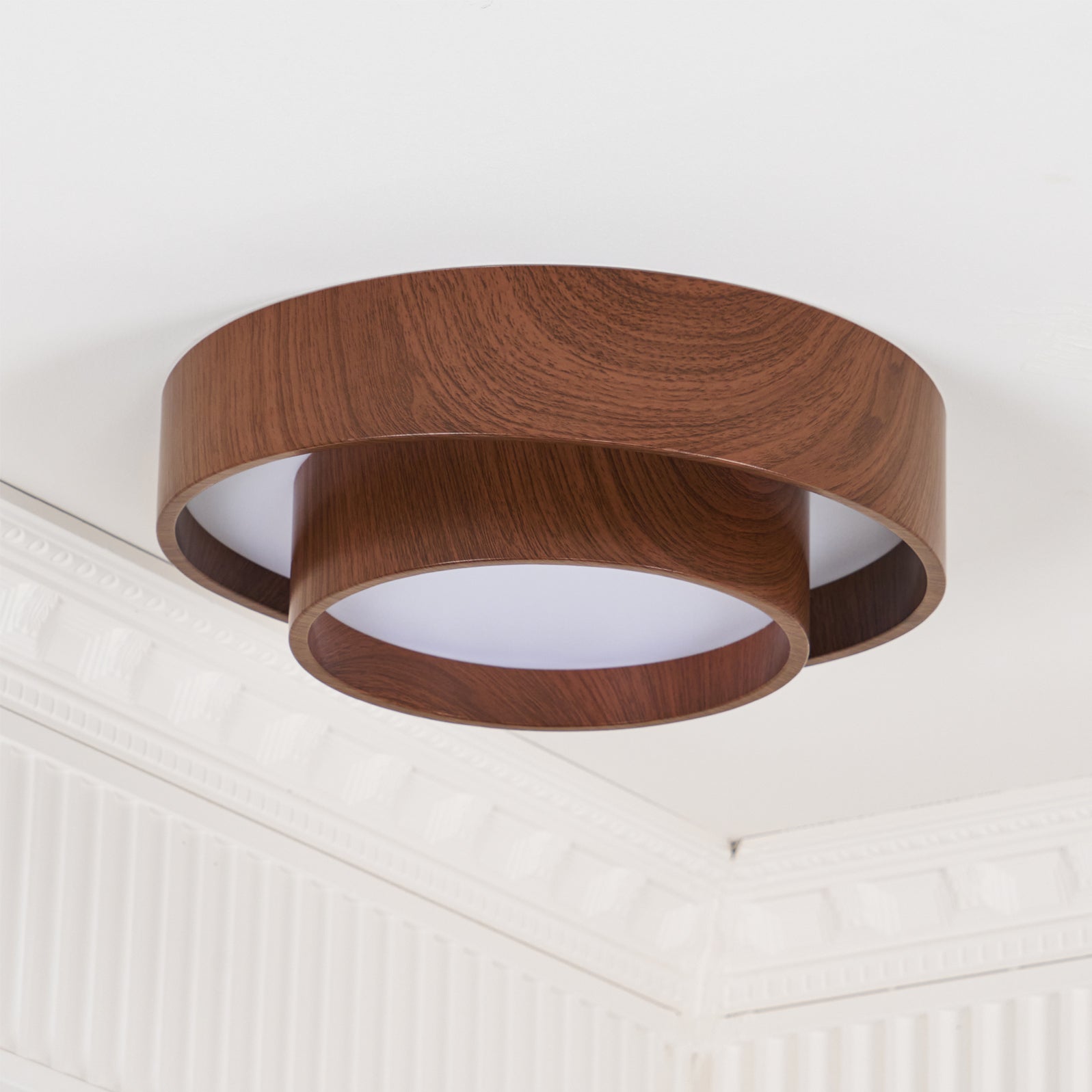 Plafonnier LED Bois Noyer