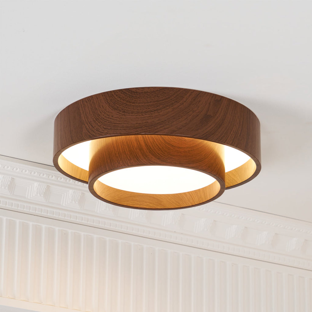 Plafonnier LED Bois Noyer
