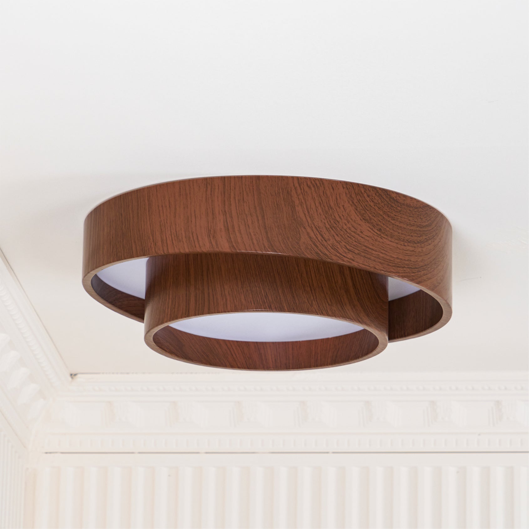Plafonnier LED Bois Noyer