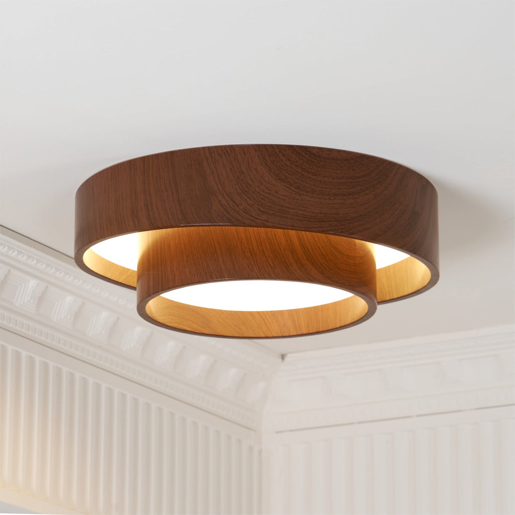 Plafonnier LED Bois Noyer