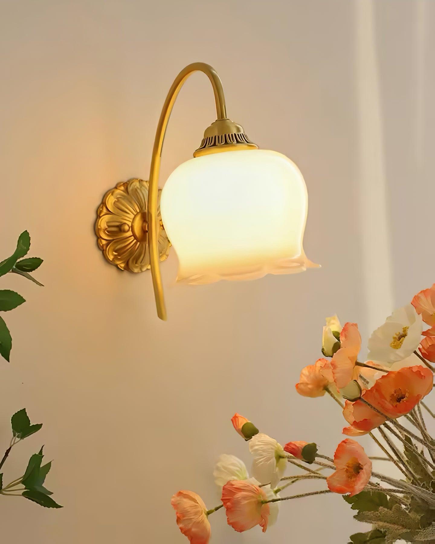 Applique Murale Laiton Fleur