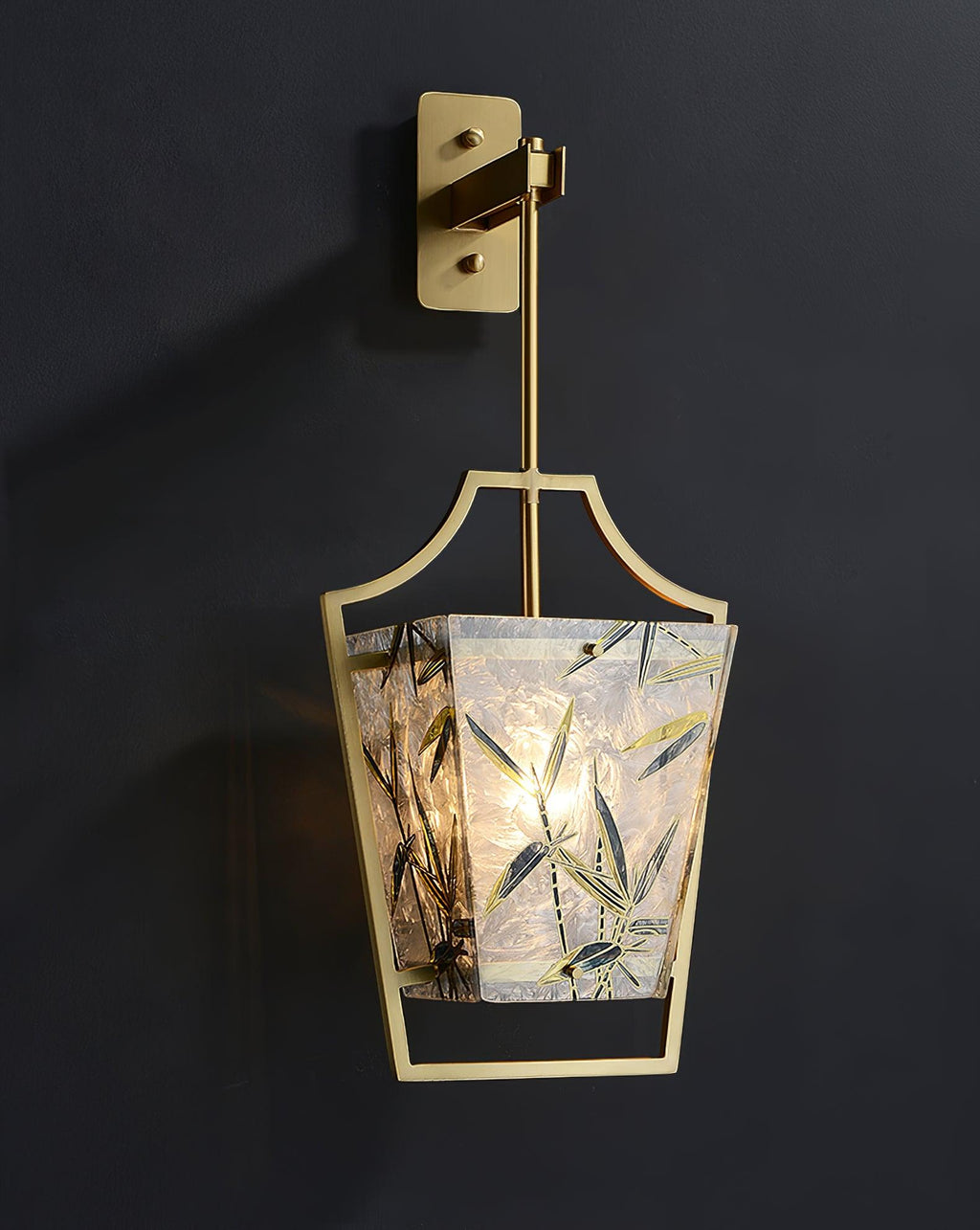 Applique Murale Sphère Laiton & Verre Teinté