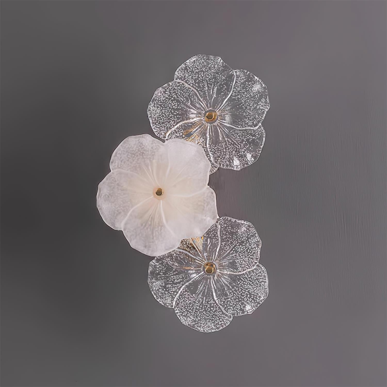 Applique Murale Florale Verre