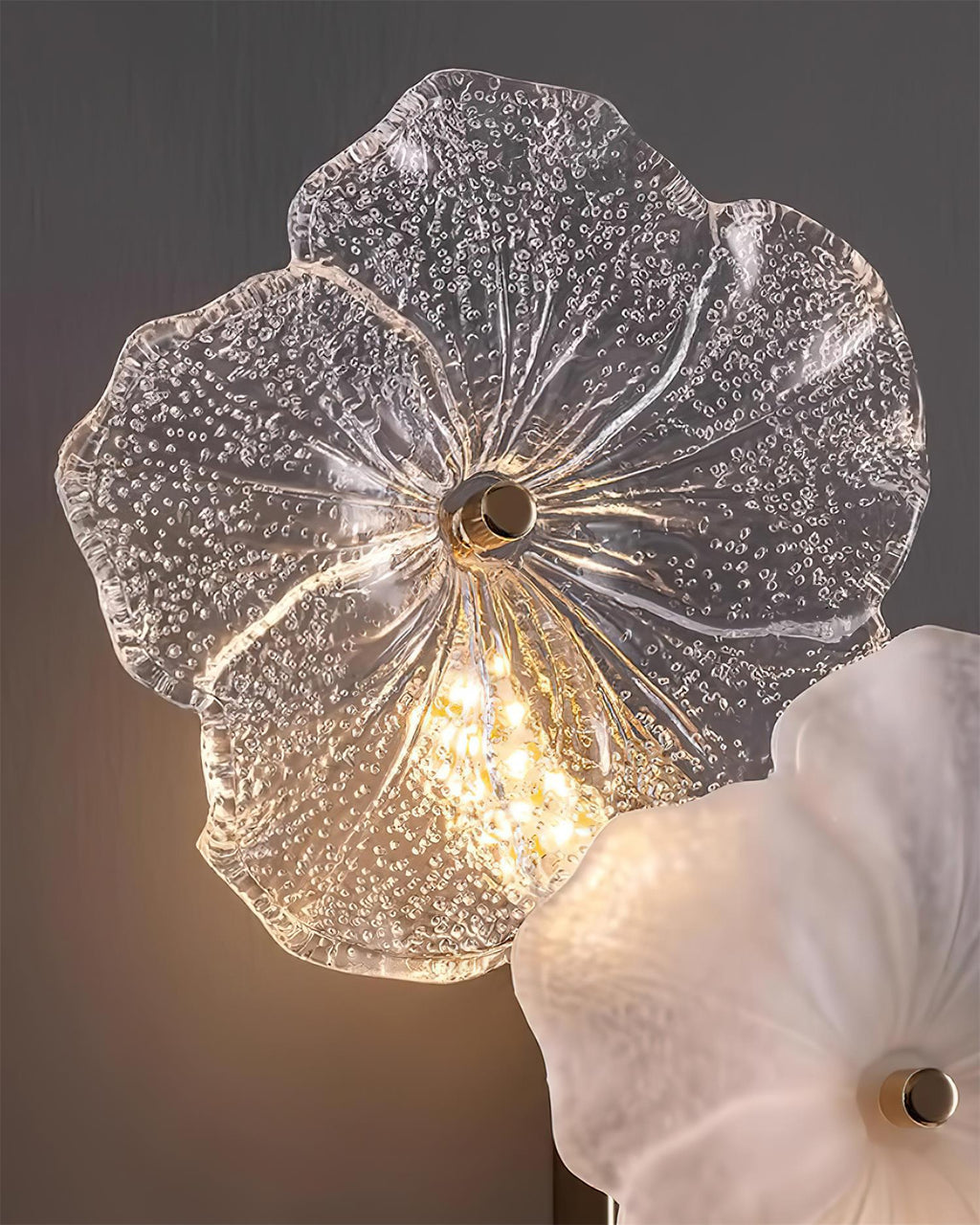 Applique Murale Florale Verre