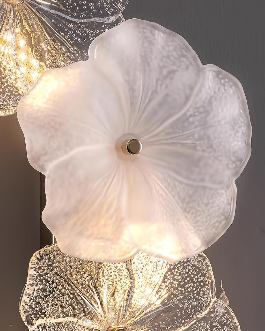 Applique Murale Florale Verre