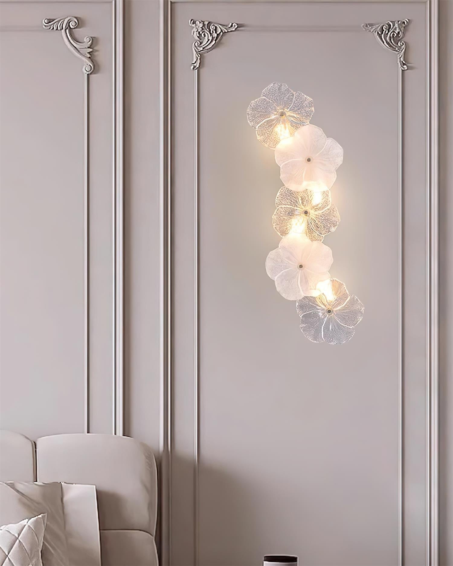 Applique Murale Florale Verre