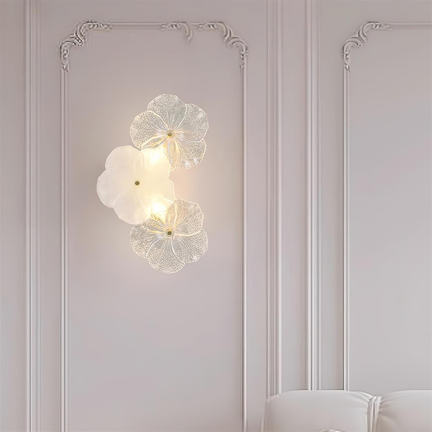 Applique Murale Florale Verre