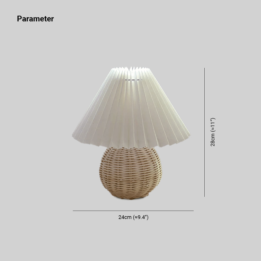 Lampe Vintage Rotin Céramique