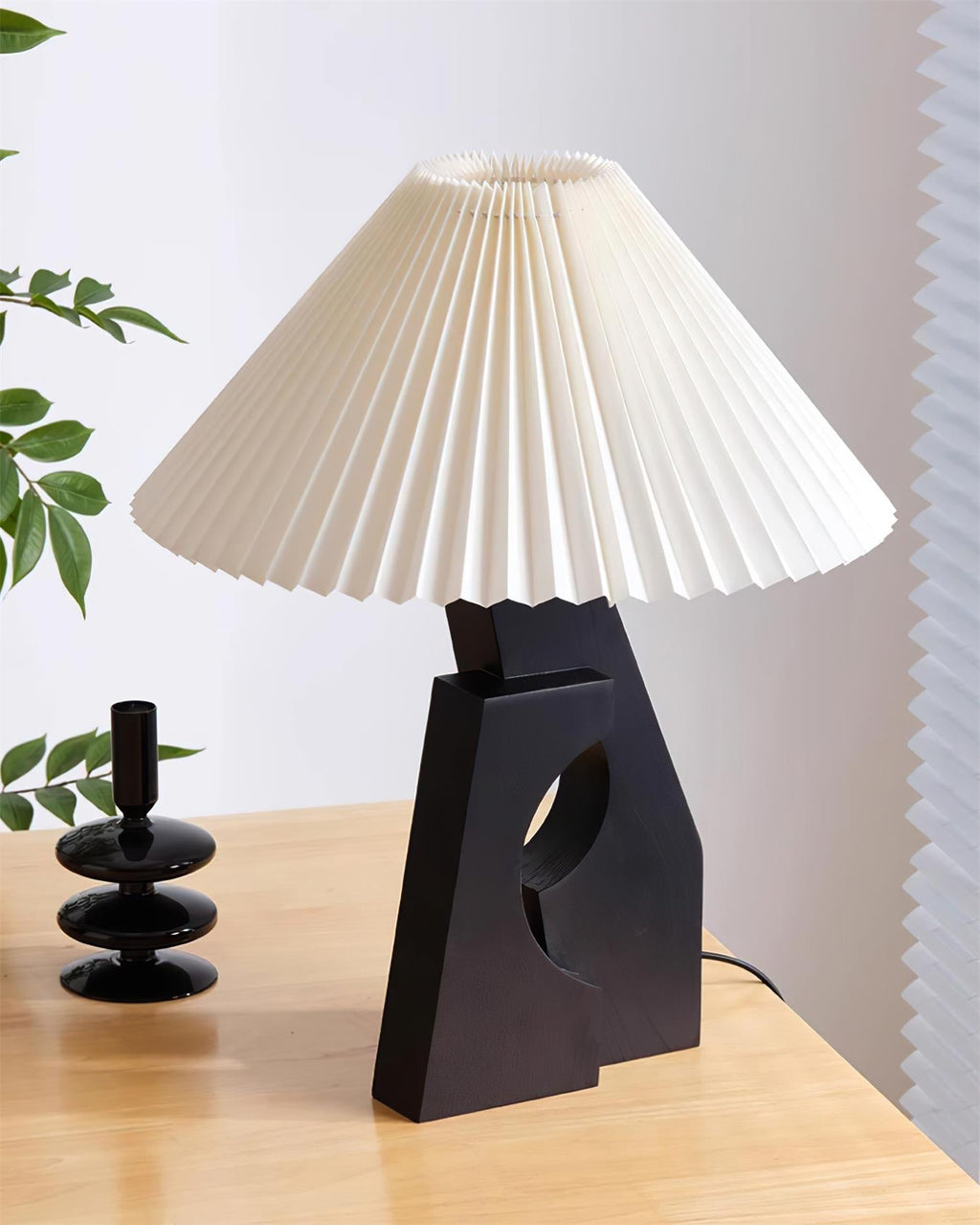 Lampe de Table Papier Plissé