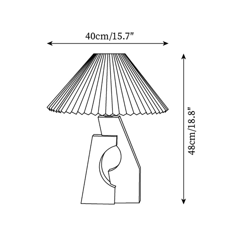 Lampe de Table Papier Plissé