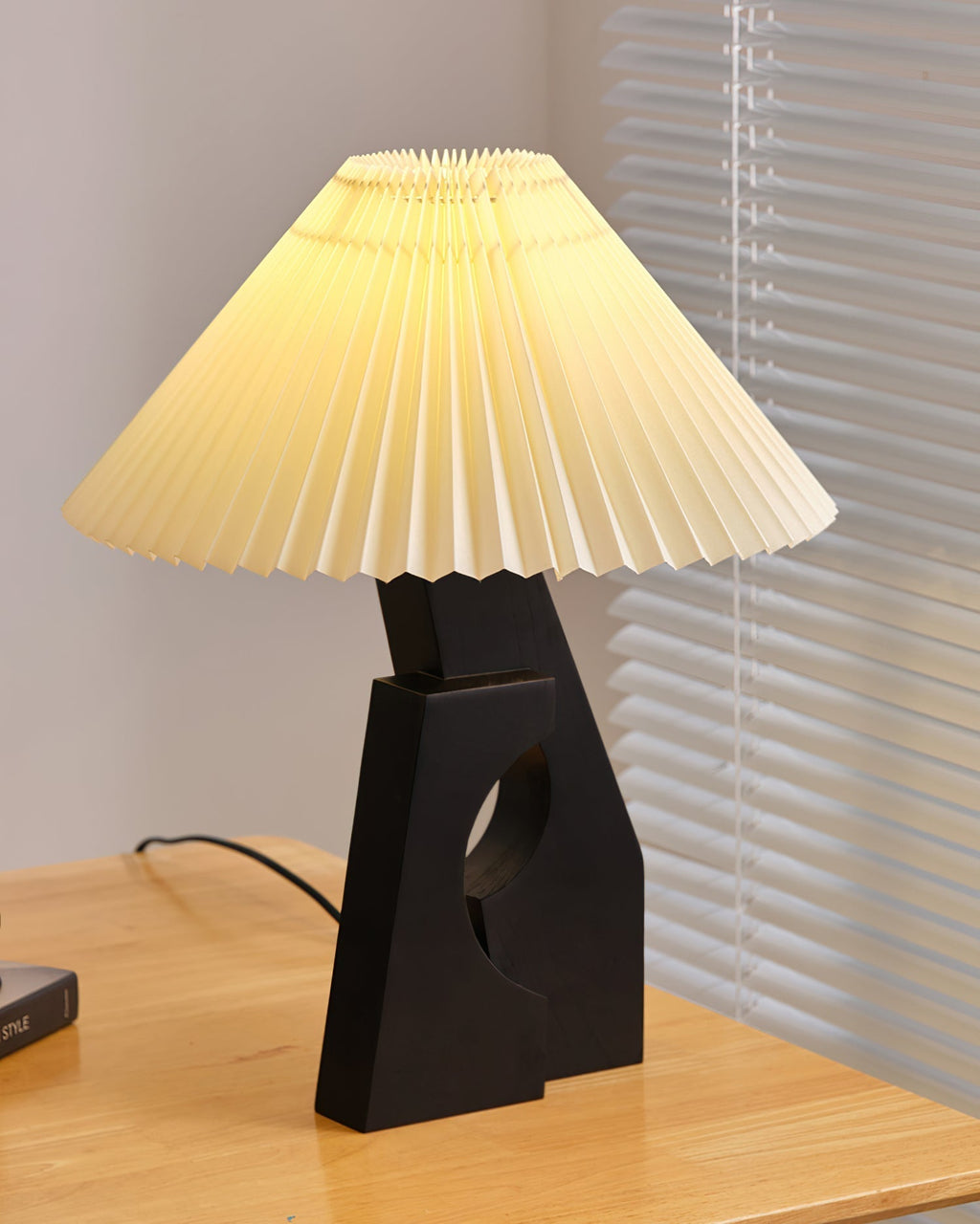 Lampe de Table Papier Plissé