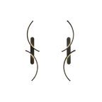 Deux appliques LED design courbé moderne en métal noir.