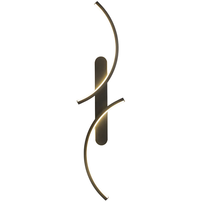 Effet Up & Down de l’applique murale LED au design courbé.