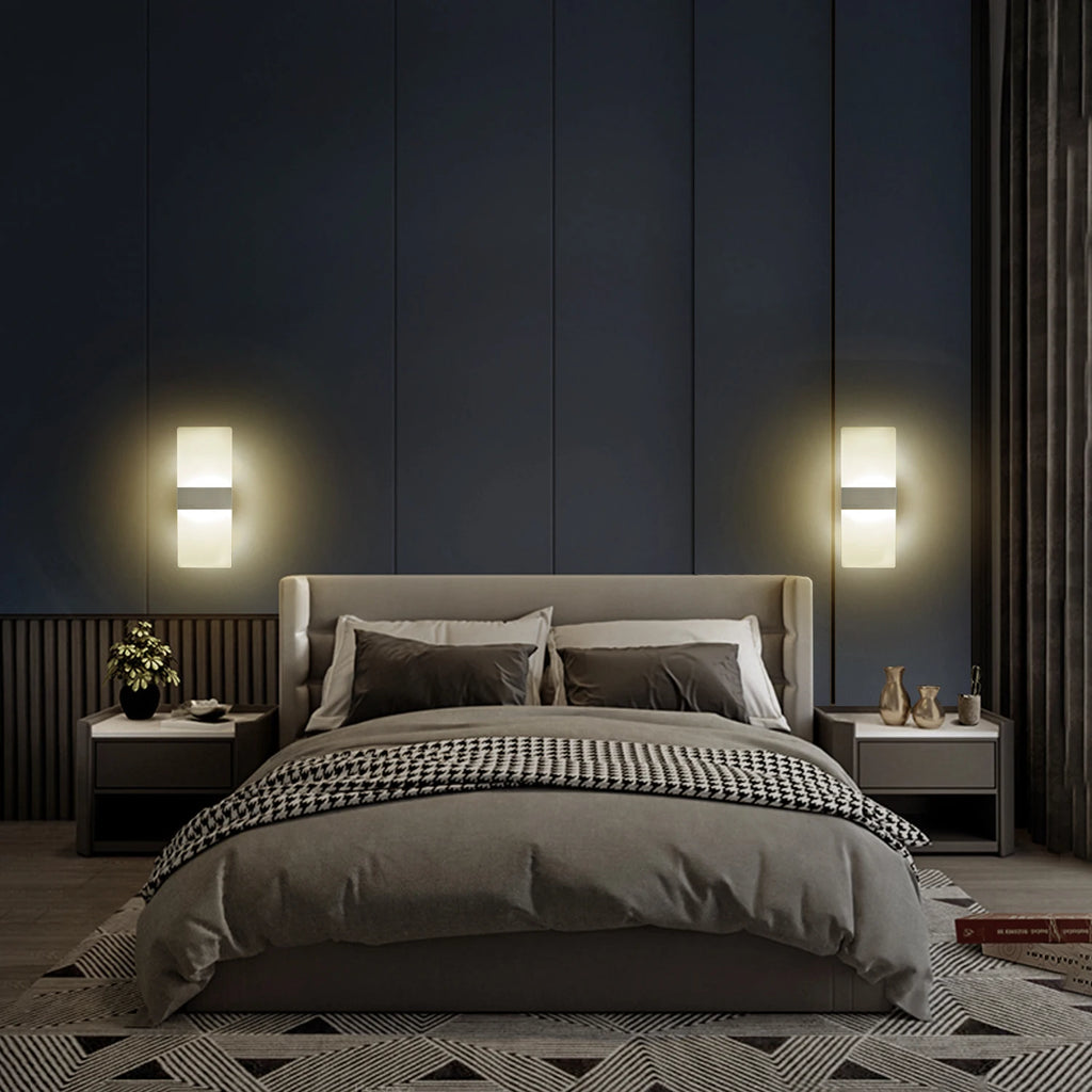 lampe murale contemporaine led diffuseur acrylique lumineux